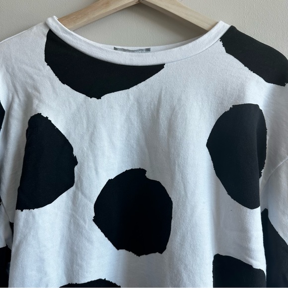 Zara Polka Dot / Cow Print Oversized Sweatshirt - Picture 4 of 9